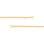 画像をギャラリービューアに読み込む, 14k Yellow Gold 3.8mm Rolo Split Chain with End Rings 20 inches for Necklace Anklet Bracelet for Push Clasp Lock Connector Bail Enhancer  Pendant Charm Hanger
