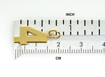Cargar imagen en el visor de la galería, 14k Yellow Gold Number 4 Four Pendant Charm

