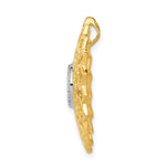 画像をギャラリービューアに読み込む, 14K Yellow Gold Genuine Diamond Crown Chakra Sahasrara Chain Slide Pendant Charm
