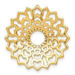 画像をギャラリービューアに読み込む, 14K Yellow Gold Genuine Diamond Crown Chakra Sahasrara Chain Slide Pendant Charm
