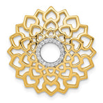 Загрузить изображение в средство просмотра галереи, 14K Yellow Gold Genuine Diamond Crown Chakra Sahasrara Chain Slide Pendant Charm
