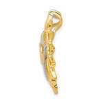 画像をギャラリービューアに読み込む, 14K Yellow Gold Diamond Vishuddha Throat Chakra Chain Slide Pendant Charm
