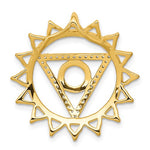將圖片載入圖庫檢視器 14K Yellow Gold Diamond Vishuddha Throat Chakra Chain Slide Pendant Charm
