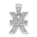 Charger l&#39;image dans la galerie, 14k White Gold Genuine Diamond Pisces Zodiac Horoscope Pendant Charm
