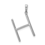 Afbeelding in Gallery-weergave laden, 14K Yellow White Gold Diamond Initial Letter H Uppercase Block Alphabet Pendant Charm
