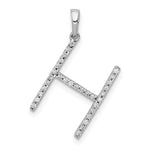 Afbeelding in Gallery-weergave laden, 14K Yellow White Gold Diamond Initial Letter H Uppercase Block Alphabet Pendant Charm
