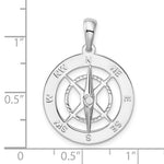 Carica l&#39;immagine nel visualizzatore di Gallery, Sterling Silver Nautical Compass Medallion Pendant Charm
