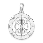 Carica l&#39;immagine nel visualizzatore di Gallery, Sterling Silver Nautical Compass Medallion Pendant Charm
