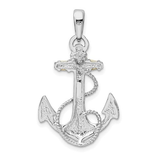 Sterling Silver Enamel Anchor Pendant Charm