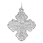 Lataa kuva Galleria-katseluun, Sterling Silver Rhodium Plated Vermeil Cruciform Cross Four Way Medal Pendant Charm
