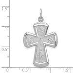 Cargar imagen en el visor de la galería, Sterling Silver Rhodium Plated Cruciform Cross Four Way Medal Pendant Charm
