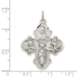 Charger l&#39;image dans la galerie, Sterling Silver Cruciform Cross Four Way Medal Antique Style Pendant Charm

