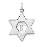Lade das Bild in den Galerie-Viewer, Sterling Silver Gold Plated Star of David with Cross Pendant Charm
