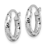 Carica l&#39;immagine nel visualizzatore di Gallery, Sterling Silver Diamond Cut Classic Round Hoop Earrings 16mm x 3mm
