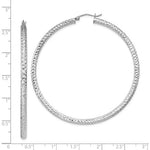 Φόρτωση εικόνας στο εργαλείο προβολής Συλλογής, Sterling Silver Diamond Cut Classic Round Hoop Earrings 60mm x 3mm

