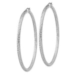 Lade das Bild in den Galerie-Viewer, Sterling Silver Diamond Cut Classic Round Hoop Earrings 65mm x 3mm
