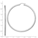 Afbeelding in Gallery-weergave laden, Sterling Silver Diamond Cut Classic Round Hoop Earrings 70mm x 3mm
