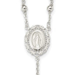 Lade das Bild in den Galerie-Viewer, Sterling Silver Crucifix Cross Blessed Virgin Mary Bead Rosary Necklace
