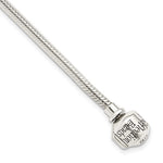 Kép betöltése a galériamegjelenítőbe: Reflection Sterling Silver Snake Chain Bracelet Necklace 3mm Hinged Clasp for Beads Charms
