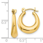 Загрузить изображение в средство просмотра галереи, 14K Yellow Gold Classic Polished Hoop Earrings
