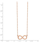 画像をギャラリービューアに読み込む, 14k Rose Gold Infinity Symbol Charm Singapore Twisted Chain Necklace Regular price
