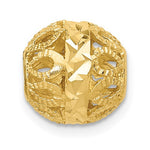 Ladda upp bild till gallerivisning, 14K Yellow Gold Diamond Cut Ball Bead Chain Slide Pendant Charm
