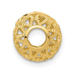 Φόρτωση εικόνας στο εργαλείο προβολής Συλλογής, 14K Yellow Gold Diamond Cut Ball Bead Chain Slide Pendant Charm
