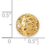 Ladda upp bild till gallerivisning, 14K Yellow Gold Diamond Cut Ball Bead Chain Slide Pendant Charm
