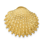 Load image into Gallery viewer, 14k Yellow Gold Seashell Clam Scallop Shell Chain Slide Pendant Charm

