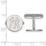 Afbeelding in Gallery-weergave laden, 14k 10k Yellow White Gold or Sterling Silver New York Yankees LogoArt Licensed Major League Baseball MLB Cuff Links
