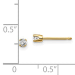 Φόρτωση εικόνας στο εργαλείο προβολής Συλλογής, 14K Yellow Gold 1/10 ct Diamond Stud Push On Post Earrings

