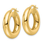 Indlæs billede til gallerivisning 14K Yellow Gold Classic Round Hoop Earrings 26mm x 6mm
