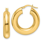 Carregar imagem no visualizador da galeria, 14K Yellow Gold Classic Round Hoop Earrings 26mm x 6mm
