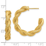 Load image into Gallery viewer, 14K Yellow Gold Twisted Rope Post Hoop Earrings
