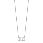 Lade das Bild in den Galerie-Viewer, 14K 10k Yellow Rose White Gold Sterling Silver Uppercase Two Letter Initial Alphabet Pendant Charm Necklace
