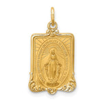 画像をギャラリービューアに読み込む, 14k Yellow Gold Blessed Virgin Mary Miraculous Medal Rectangle Pendant Charm
