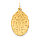 Ladda upp bild till gallerivisning, 14k Yellow Gold Blessed Virgin Mary Miraculous Medal Oval Pendant Charm
