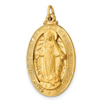 Загрузить изображение в средство просмотра галереи, 14k Yellow Gold Blessed Virgin Mary Miraculous Medal Oval Pendant Charm
