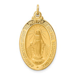 Kép betöltése a galériamegjelenítőbe: 14k Yellow Gold Blessed Virgin Mary Miraculous Medal Oval Pendant Charm
