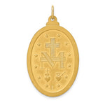 画像をギャラリービューアに読み込む, 14k Yellow Gold Blessed Virgin Mary Miraculous Medal Oval Large Pendant Charm
