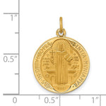 Загрузить изображение в средство просмотра галереи, 14K Yellow Gold Saint Benedict Round Medallion Pendant Charm
