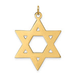 Ladda upp bild till gallerivisning, 14k Yellow Gold Star of David Textured Pendant Charm
