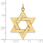 Afbeelding in Gallery-weergave laden, 14k Yellow Gold Star of David Large Pendant Charm
