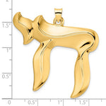 Load image into Gallery viewer, 14K Yellow Gold Large Chai Symbol Pendant Charm
