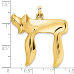 Kép betöltése a galériamegjelenítőbe: 14K Yellow Gold Chai Symbol Pendant Charm
