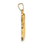Afbeelding in Gallery-weergave laden, 14K Yellow Gold Chai Symbol Brushed Finish Pendant Charm
