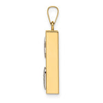 Load image into Gallery viewer, 14k Gold Two Tone Mezuzah Star of David Torah Pendant Charm
