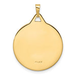 Загрузить изображение в средство просмотра галереи, 14k Yellow Gold Mazel Symbol Round Disc Pendant Charm
