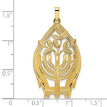 Load image into Gallery viewer, 14k Yellow Gold Menorah Tree of Life Pendant Charm
