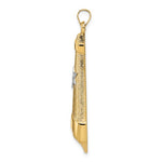 Load image into Gallery viewer, 14k Yellow White Gold Two Tone Mezuzah Scroll Star of David Pendant Charm
